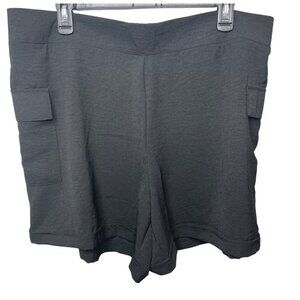 3rd + Malt Black Womens Shorts With Pockets Size 2X
